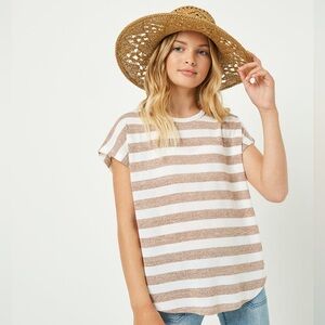 Hayden Girls Striped Knit Top